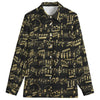 Gold Music Sheet Long Sleeve Shirt