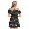 Music Notes Black Ruffle Dress