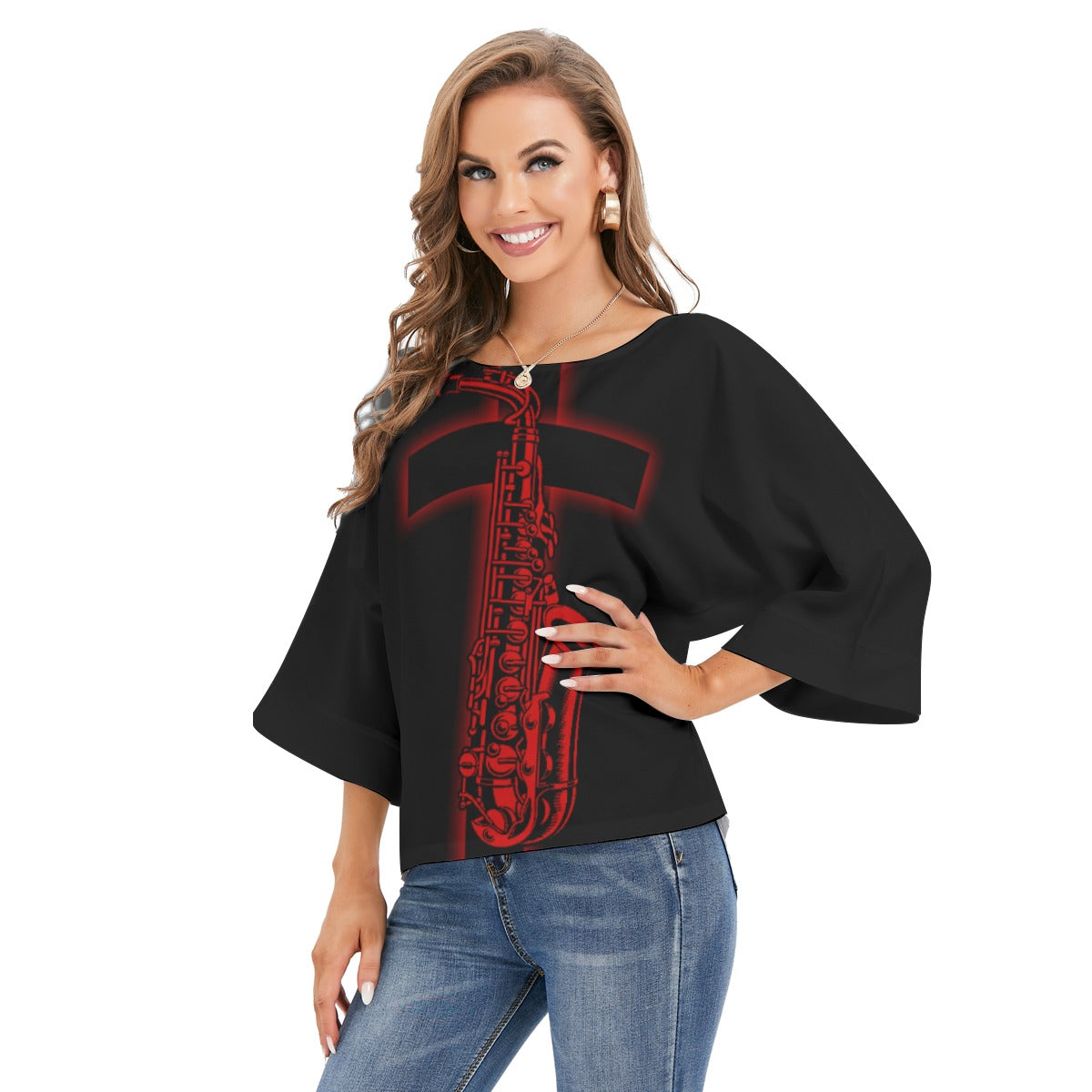 Saxophone Jesus Blouse