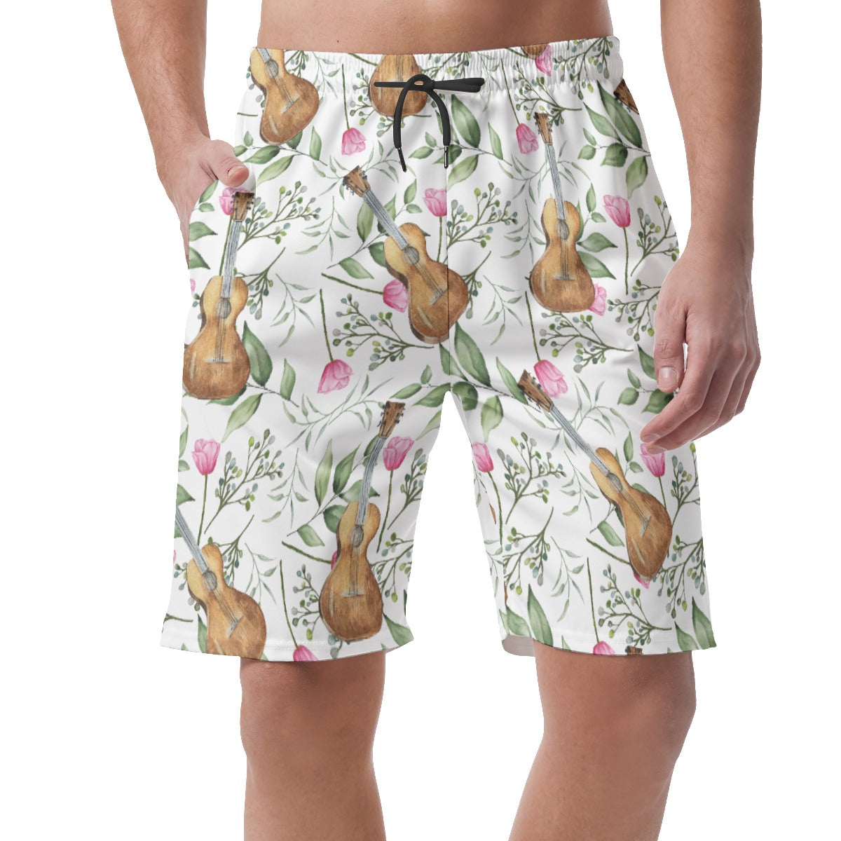 Guitar Floral Short Pants