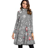 Music Note Christmas Grey Neck Dress