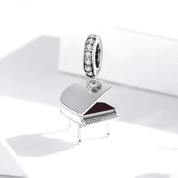 Sterling Silver Piano Pendant Bead