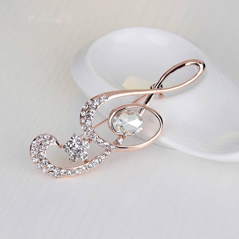 Free - Shinning Treble Clef Brooch