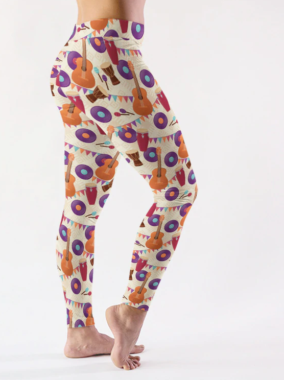 Musical Instruments Plus Size Leggings