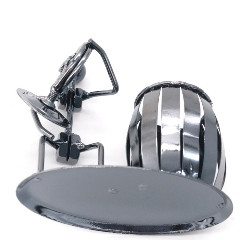 Metal French Horn Player Pen Holder