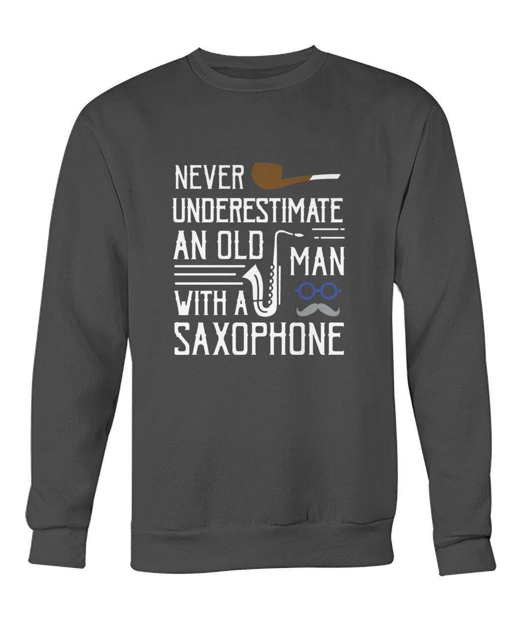 Saxophone Crew Neck Sweatshirt