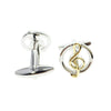 Treble Clef Round Cufflinks