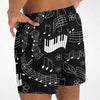 Music Notes Black Shorts