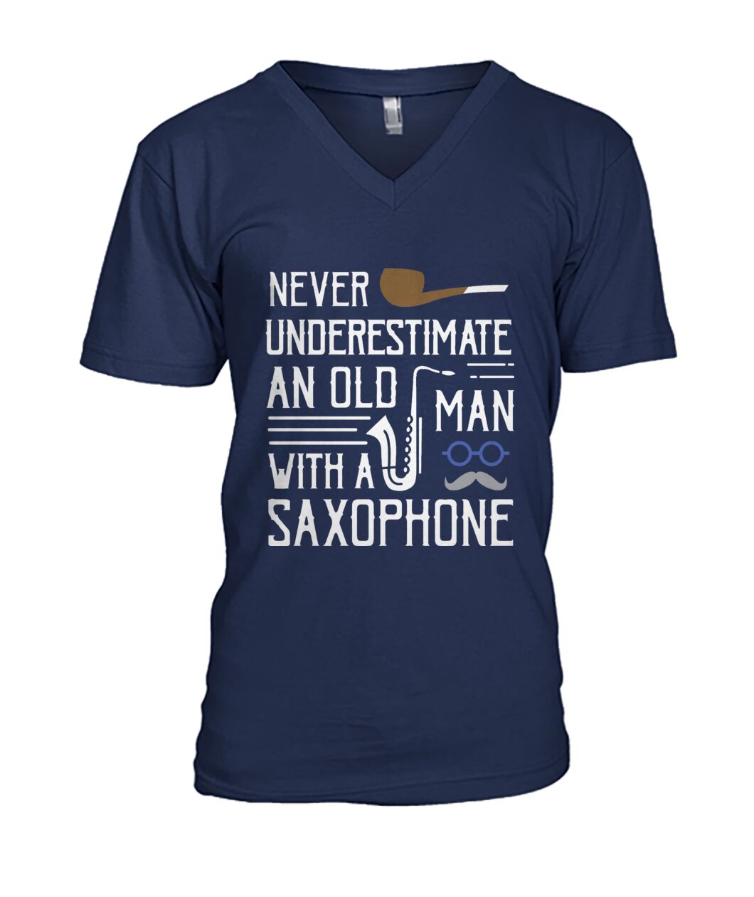 Saxophone V-Neck - Navy / S - { shop_name }} - Review