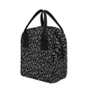 Music Notes Pattern Black Lunch Bag