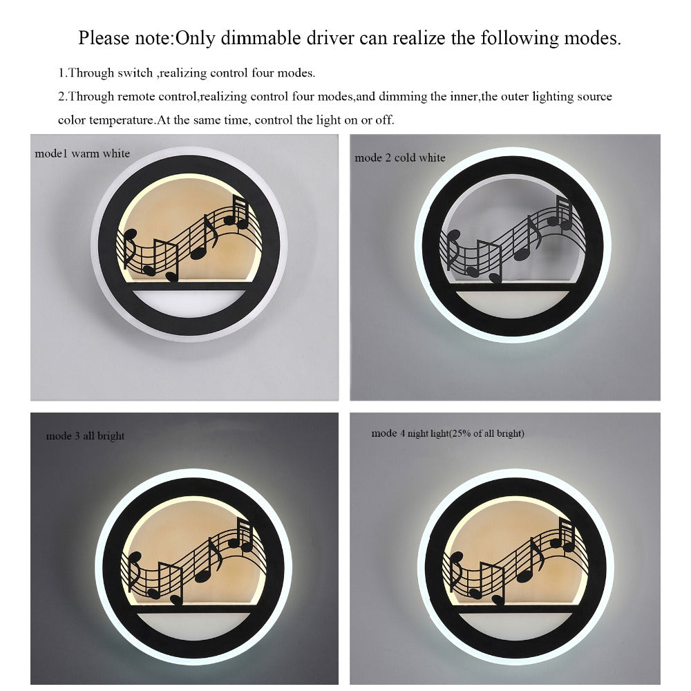 Music Score LED Wall Lamp