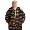 Electric Guitar Plus-Size Zip Hoodie