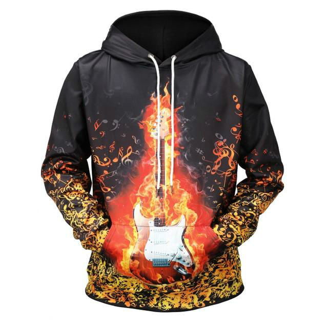 Music Guitar Print 3D Hoodies