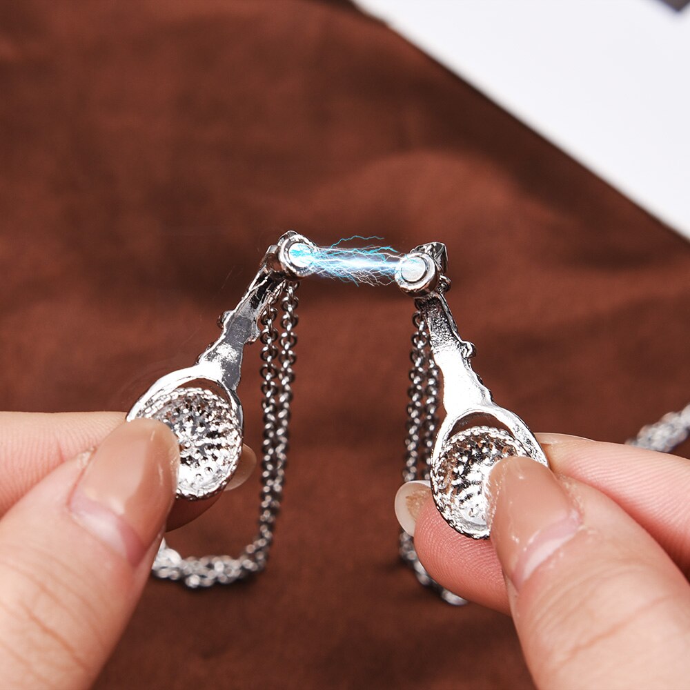 2Pcs Headset Couple Necklace