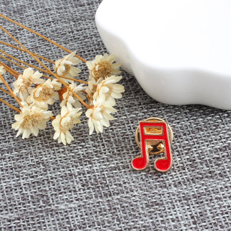 Free - Red/Blue Music Note Brooch