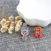 Free - Red/Blue Music Note Brooch