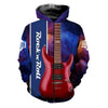 3D Rock Guitar Print Hoodie/Sweatshirt - Zip Hoodie / XS - { shop_name }} - Review