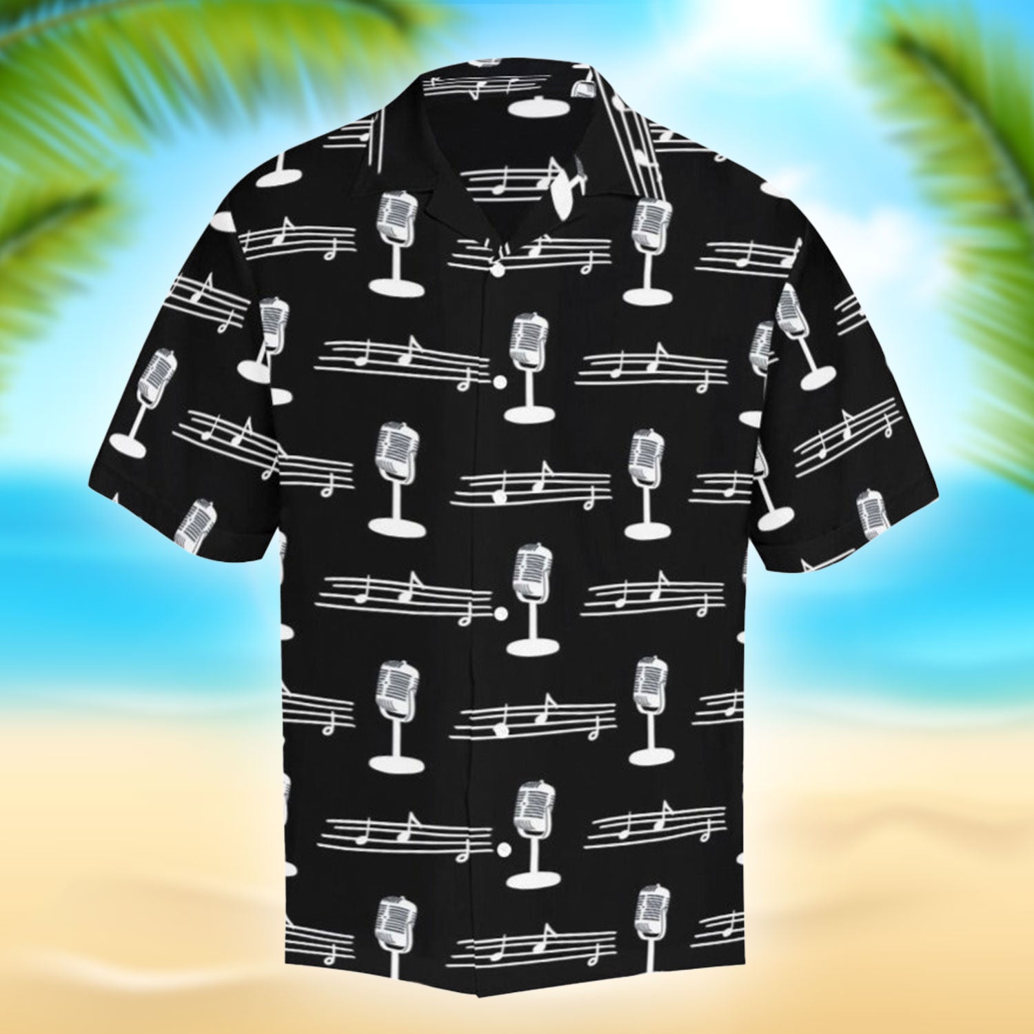 Music Microphone Hawaiian Shirt
