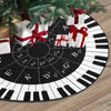 Piano Keys Black Christmas Tree Skirt