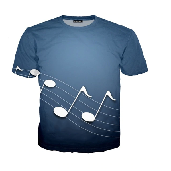 Music Notes 3D Print T-shirt