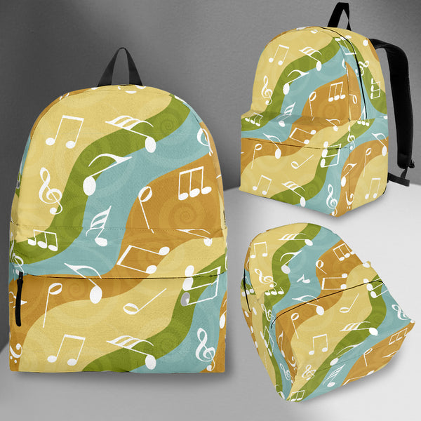 Music Note Multi Color Backpack - Artistic Pod