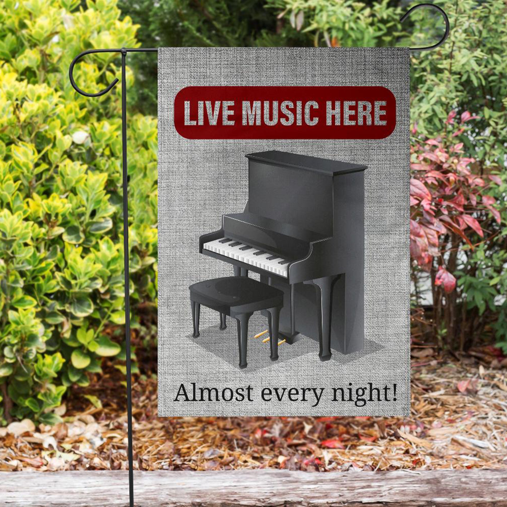 Grand Piano Live Music Flag