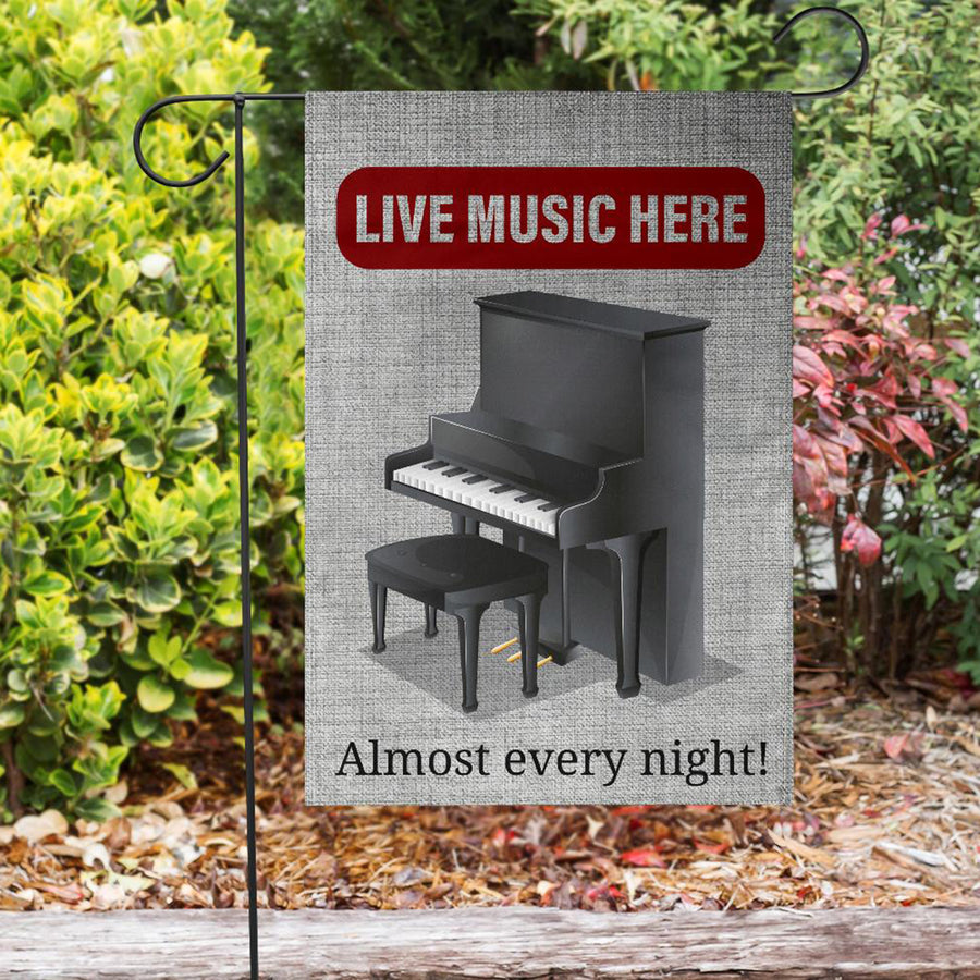 Grand Piano Live Music Flag