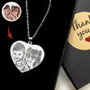 Photo Engraved Heart Necklace