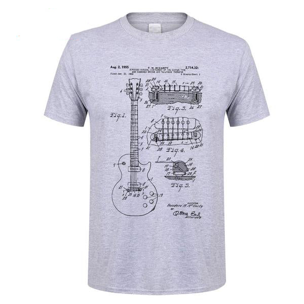 Guitar Blue Print T-shirt