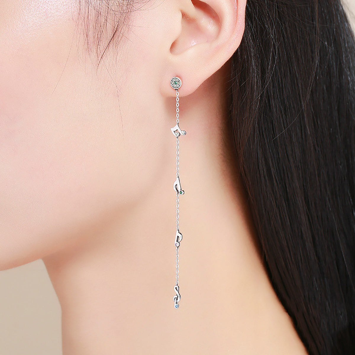 Musical Note Long Earrings