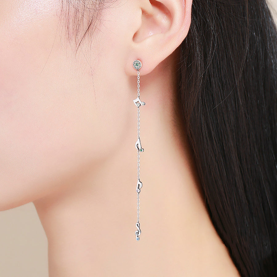 Musical Note Long Earrings