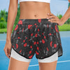 Vinyl Red Sports Shorts