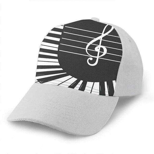 Unisex Piano keys Cap