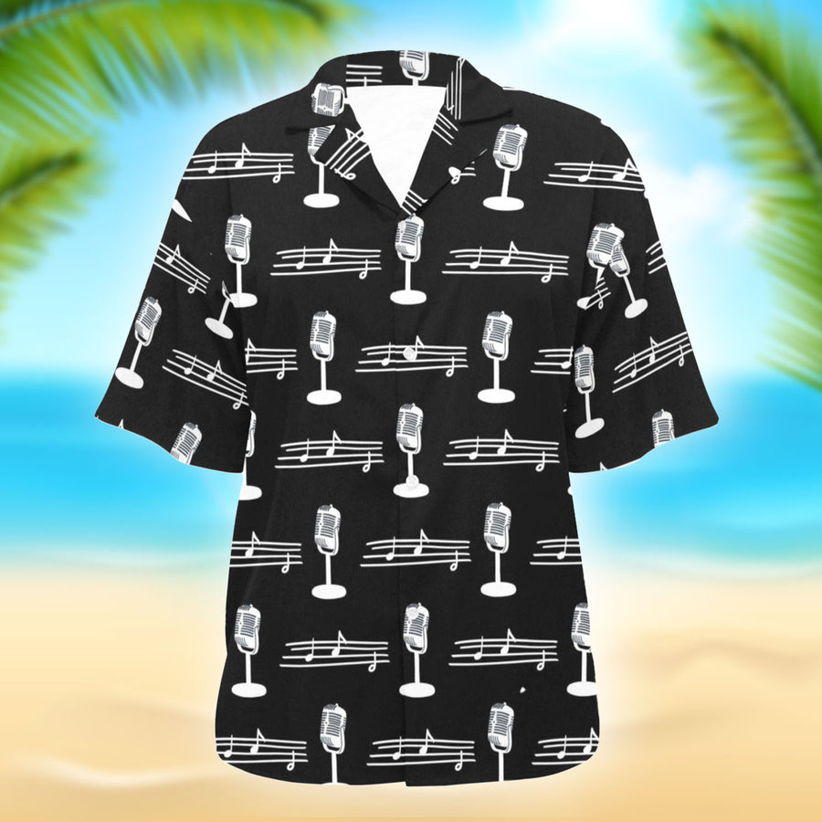 Music Microphone Hawaiian Shirt