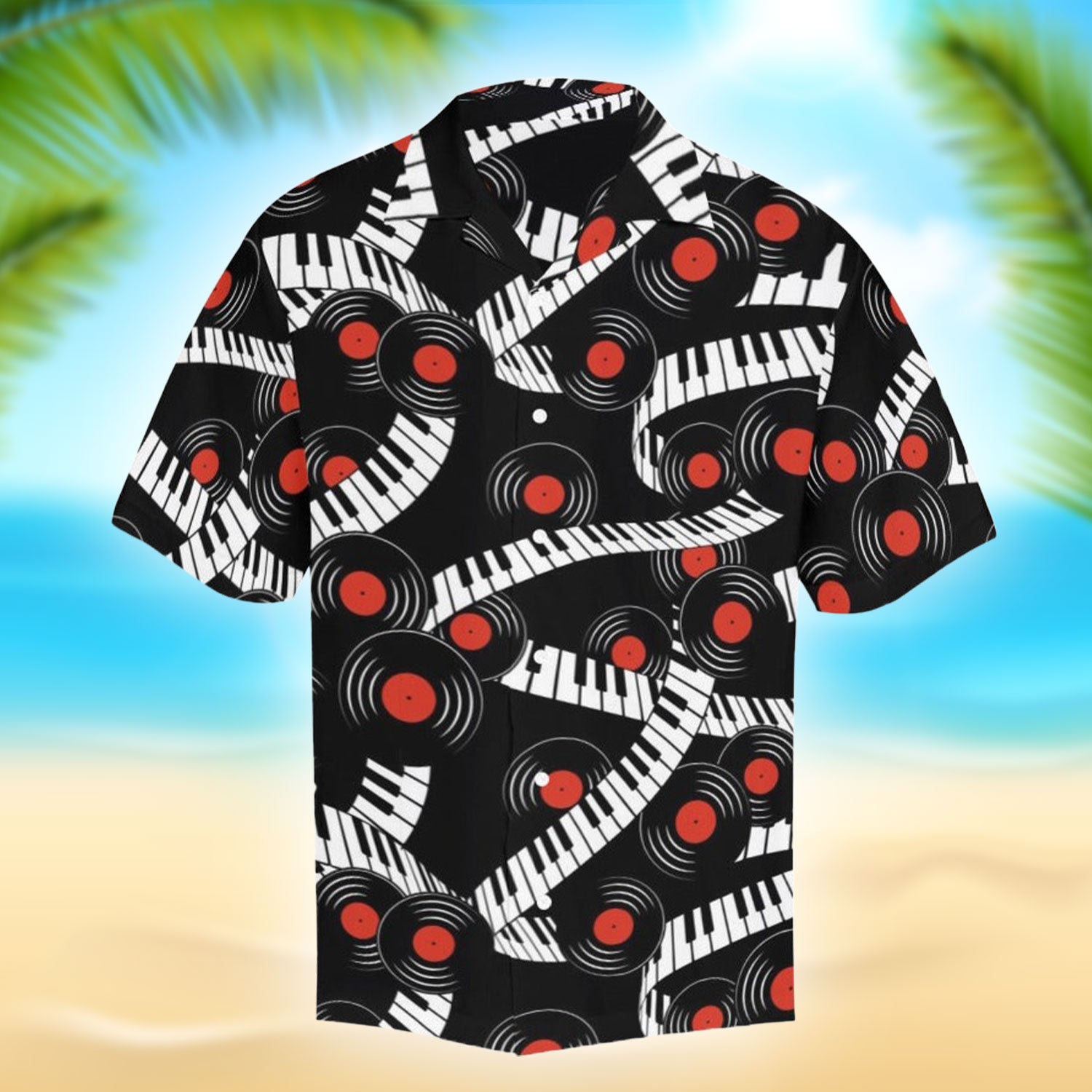 Piano Vinyl Hawaiian Shirt