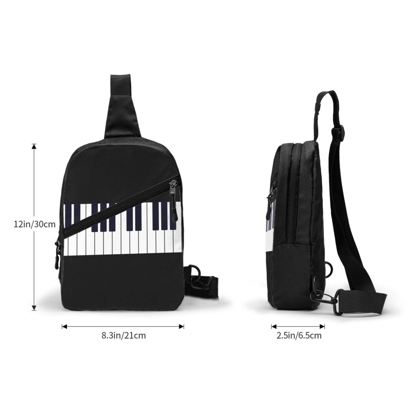 Piano Keys Black Bag
