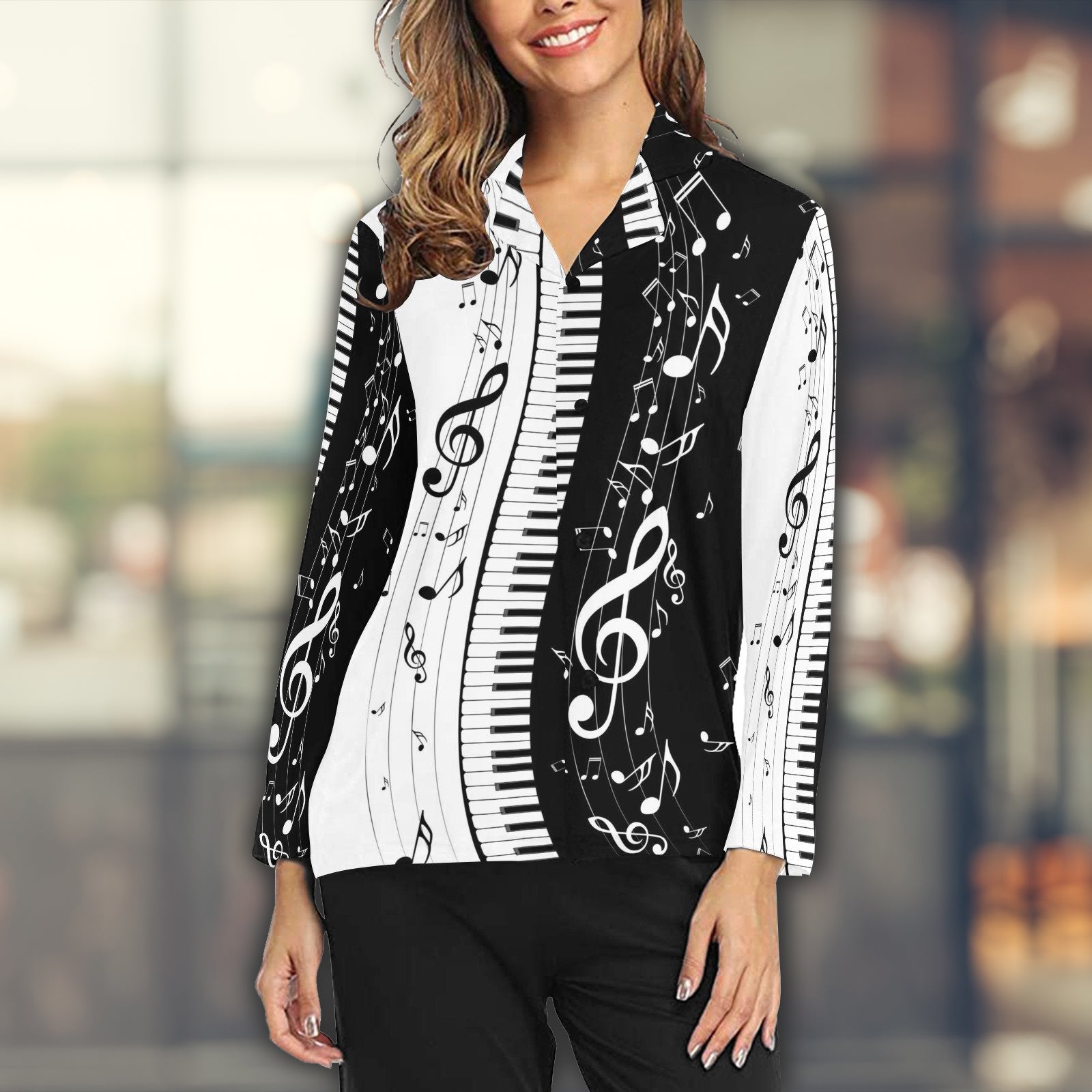 Piano Keys Music Long Sleeve Shirt