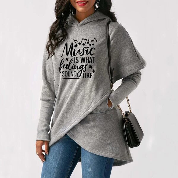Music is What Feelings Hood Sweatshirt