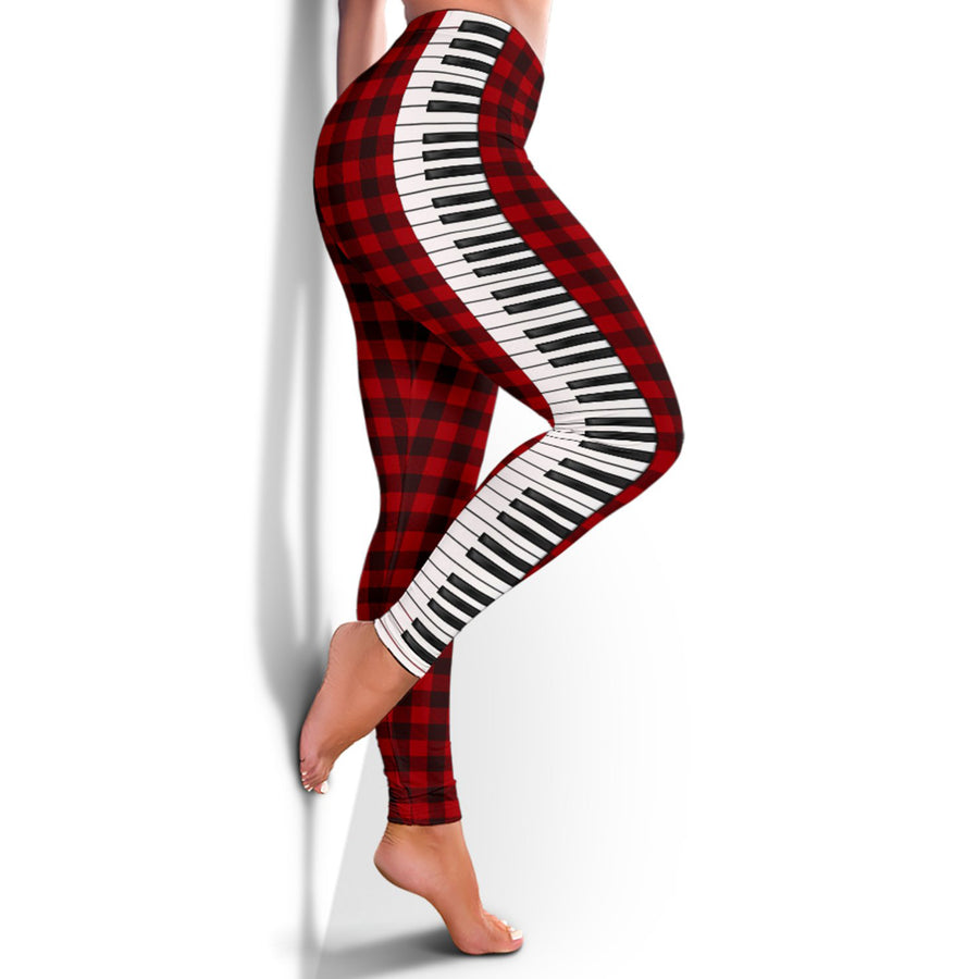 Piano Keys Red Women's Leggings