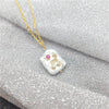 White Peal Music Notes Necklace