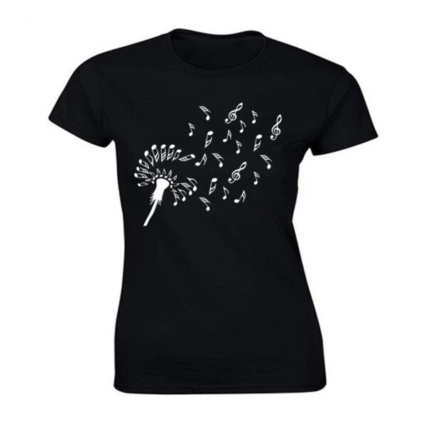 Music Symbol Print T-shirt