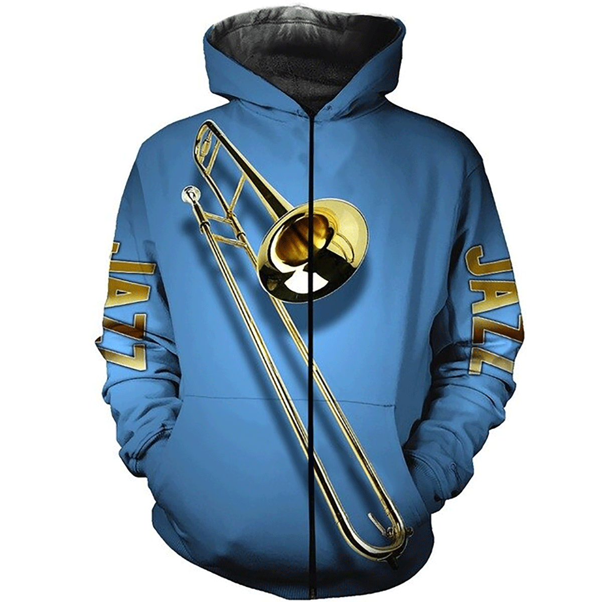 Music Print Men Hoodie