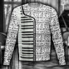 Music Notes Piano Keys White Sweatshirt