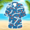 Piano Vinyl Blue Hawaiian Shirt