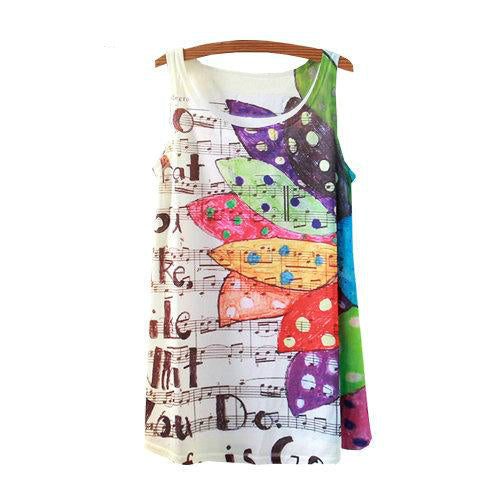 Music Notes Vintage Tank Tops