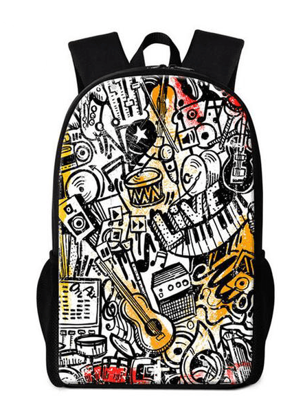 Musical Notes Art Back Pack