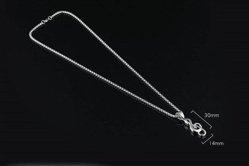 Treble Clef Rock Necklace