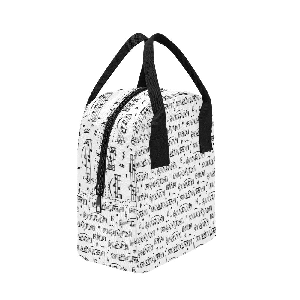 Music Note White Lunch Bag