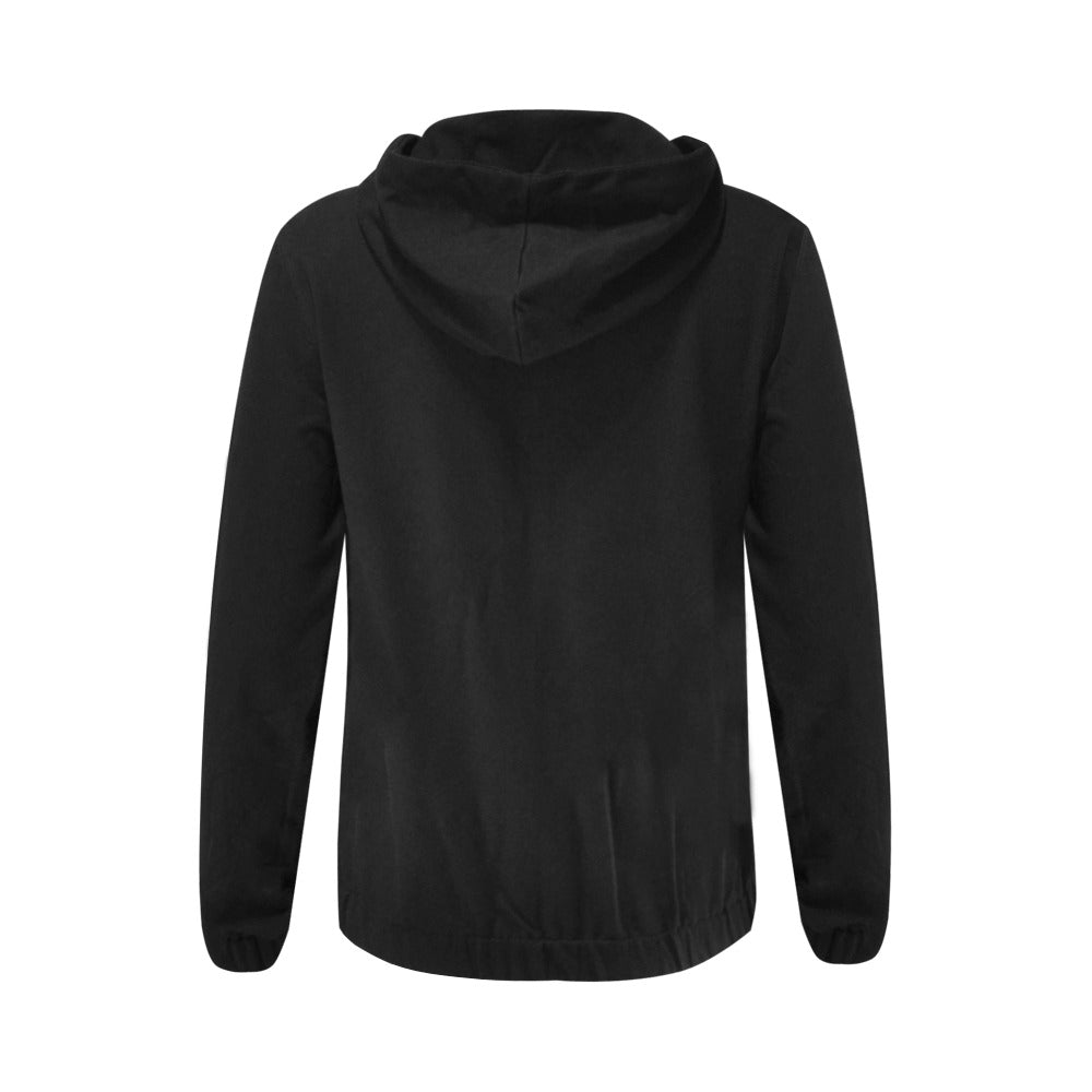 Piano Keys Music Black Zip Hoodie