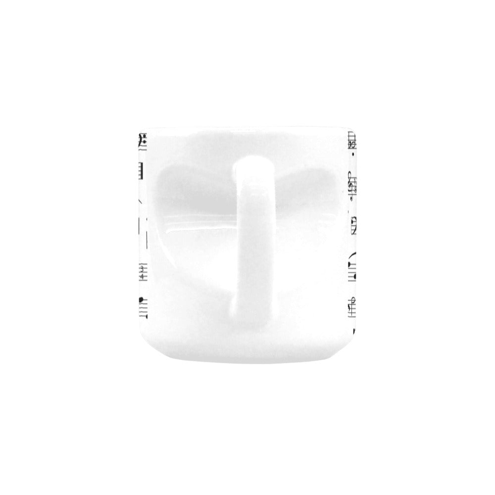 Zip-up Music Sheet Heart-shaped Mug